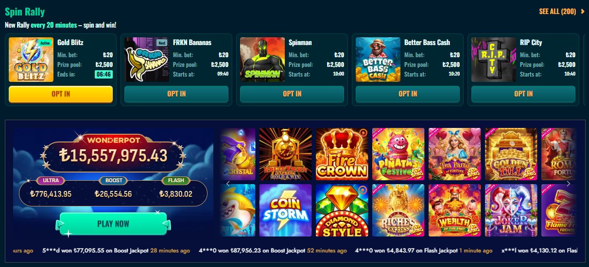 Arena Casino Spiele
